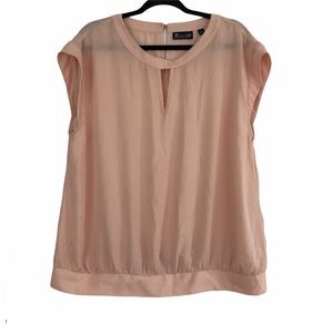New York & Company 7th Avenue Light Pink Blouse